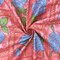 Flower Pink-Blue-Multi Floral Frame Printed Cotton Sateen Fabric By the Yard